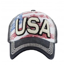 Vintage Style Black USA Baseball Cap Hat New Free Shipping  eb-51762776